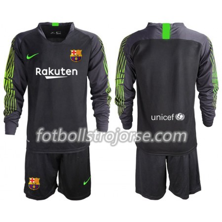 FC Barcelona Matchtröjor Målvakt Barn Borta Fotbollströja 2019-2020 Långärmad